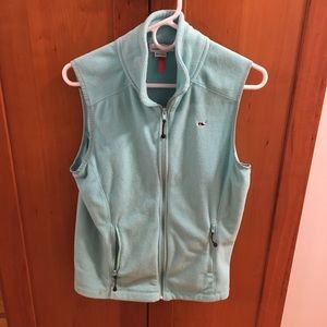 Teal fleece Vineyard Vines vest
